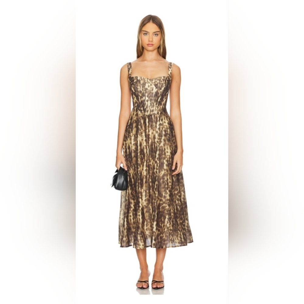Bardot Lilah Corset Midi Dress Size M (US 6)